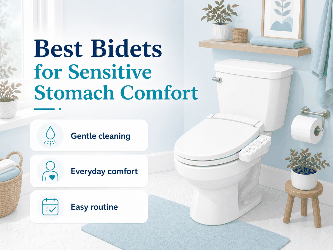 Sensitive stomach comfort bidet illustration