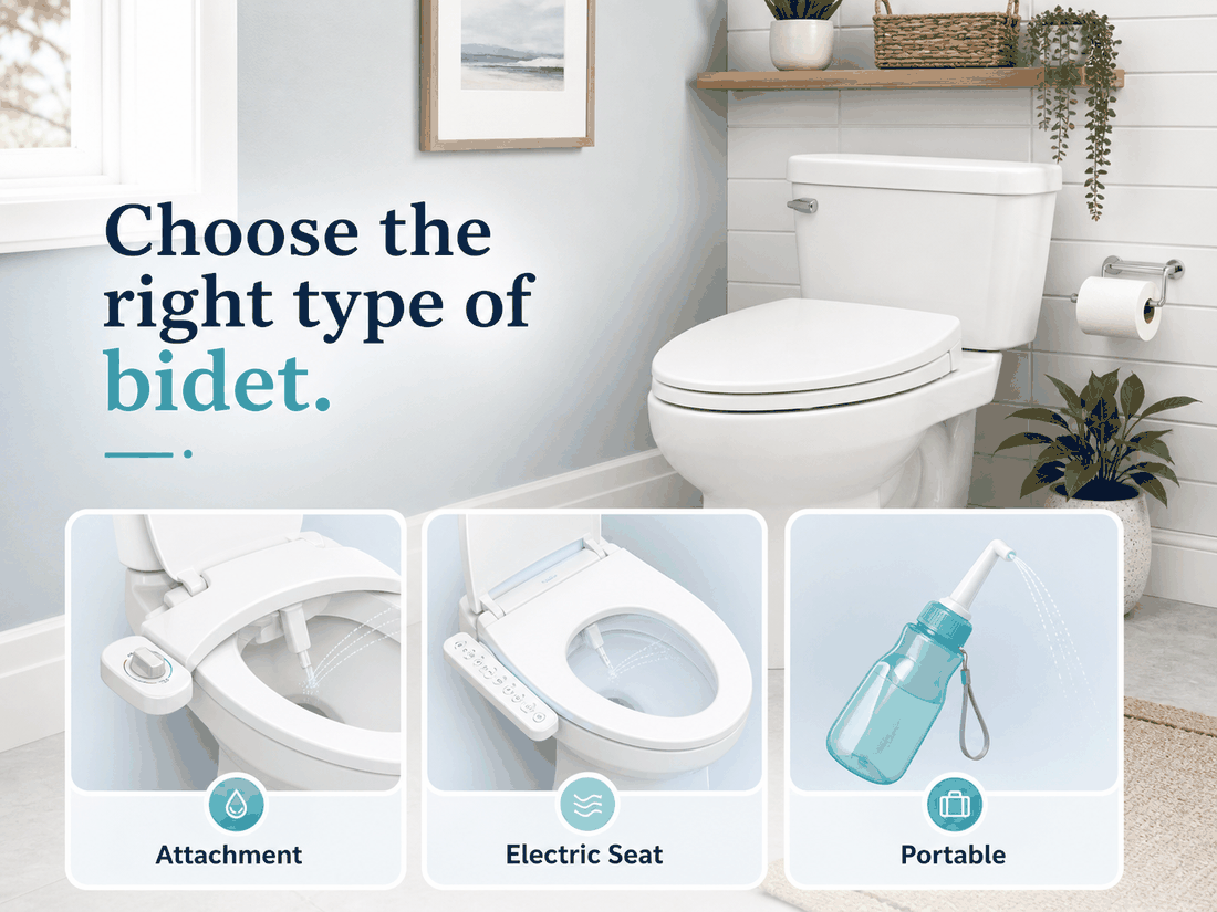 Different bidet types for regular toilets